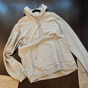 All Yoga Grey Thermal Hoodie Sz L